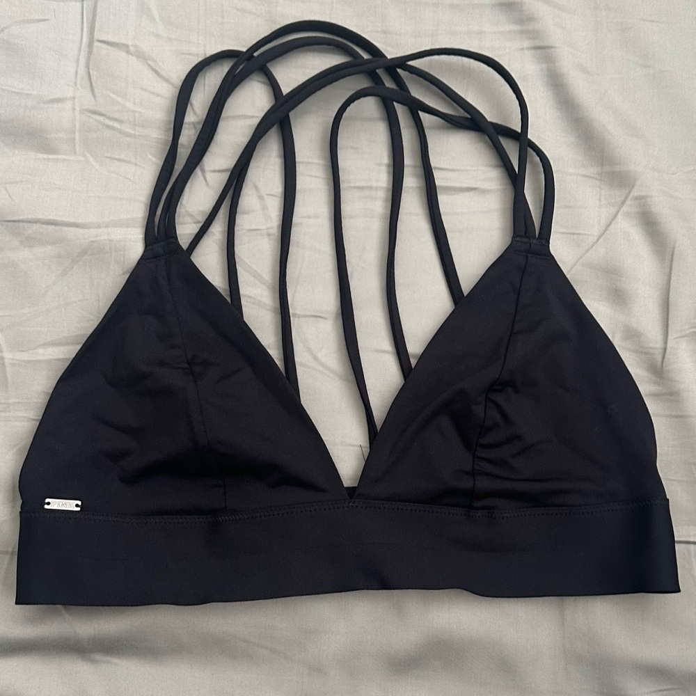 PINK Victoria's Secret Black Multi-Strap Bralette